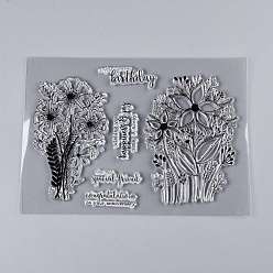 Другие Пластиковые штампы, для diy scrapbooking, фотоальбом декоративный, изготовление карт, штампы, день рождения тематический узор, 200~218x150~156x3 мм