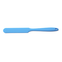 Deep-Sky-blau Hitzebeständige Silikonspatel, zum Backen und Mischen, Deep-Sky-blau, 250x24.5x7 mm, Bohrung: 6x10 mm