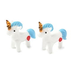 Перу Единорог украшения для дома, украшения ручной работы дисплея бусины, Перу, 38~38.5x13.5~14x34 мм