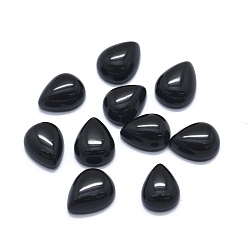 Obsidian Natural Obsidian Cabochons, teardrop, 8x6x3mm