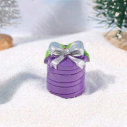 Темная Орхидея Рождественские украшения для подарочной коробки из смолы, аксессуары для дома микропейзаж, притворяясь опорными украшениями, темные орхидеи, 23x28 мм