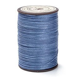 Королевский синий Круглая вощеная нить из полиэстера, микро шнур макраме, витой шнур, для шитья кожи, королевский синий, 0.55 мм, около 131.23 ярдов (120 м) / рулон