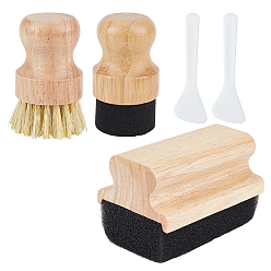 (52) Непрозрачная лаванда 4 шт. 4 стили аппликаторы, с пластиковыми скребками, губчатая щетка для обуви, дерево с аппликацией губчатого масла и воска, разноцветные