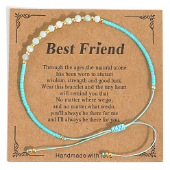 Голубой Элегантные плетеные браслеты из круглых бусин из натуральных драгоценных камней и стеклянных бус для женщин, голубой, внутренний диаметр: 11 дюйм (28 см)