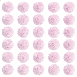 Pink Fibre Big Pendants, Round Charm, Pink, 54x52mm, Hole: 4mm
