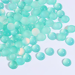 Весенне-зеленый Кабошоны из смолы, ногтей декоративные аксессуары, полукруглый, весенний зеленый, 6x3 мм