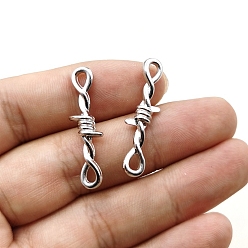 Платина Подвески из цинкового сплава, узлы связи, платина, 34x10 мм