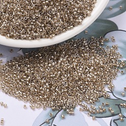 (DB0907) Сверкающий Бежевый Хрустальный на Подкладке Бусины miyuki delica, цилиндр, японский бисер, 11/0, (db 0907) сверкающий кристалл бежевого цвета на подкладке, 1.3x1.6 мм, отверстия: 0.8 мм, около 10000 шт / мешок, 50 г / мешок