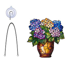 Разноцветный Акриловый кулон украшение, с железной цепью и крюком, красочный, 203x194 мм