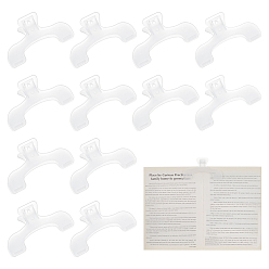 Прозрачный Пластиковый скрепка для книг, отрывок из учебника, прозрачные, 65.5x119x42 мм