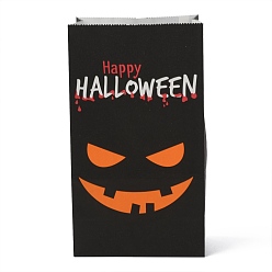 Kürbis Halloween Thema Kraftpapiertüten, Geschenk-Taschen, Snackbeutel, Rechteck, Halloween-Themenmuster, 23.2x13x8 cm