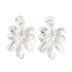 Прозрачный Прозрачные акриловые подвески, лист прелести, прозрачные, 31.5x18.5x4 мм, отверстие : 3 мм, Около 462 шт / 500 г