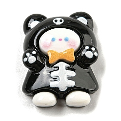 Медведь Кабошоны из непрозрачной смолы на тему Хэллоуина, медведь, 26x20x7 мм