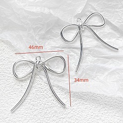 Bowknot Платинового сплава подвески, бантом, 46x34 мм