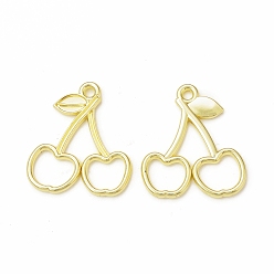 Light Gold Подвески из сплава вишневого сплава с открытой спиной, для diy уф смолы, эпоксидная смола, Прессованные цветочные украшения, без кадмия, без никеля и без свинца, золотой свет, 22.5x20x1.5 мм, отверстие : 1.8 мм