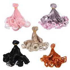 (52) Непрозрачная лаванда 5 шт. 5 стили длинная грушевидная перманентная прическа парик для куклы, для поделок девушки bjd makings аксессуары, разноцветные, 5.91~39.37 дюйм (15~100 см), 1 шт / цвет