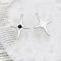 Реактивный Самолет Шкентеля сплава с стразами, звезды прелести, платина, струя, 34.3x23 мм