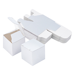 Серебро Складная творческая коробка крафт-бумаги, свадебные подарочные коробки, ящик для подарков, бумажная подарочная коробка, кубические, серебряные, 3x3x3 см