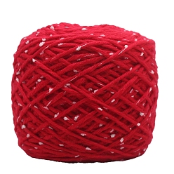 Красный Полиэфирная пряжа, твидовая пряжа, для вязания крючком принадлежности, красные, 6 мм, около 240.59 ярдов (220 м) / моток