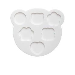 Белый Силиконовый фиксатор частиц воска, Формы для расплавления воска для изготовления штампов в стиле ретро, разнообразные, белые, 136x124 мм