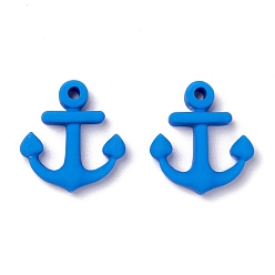 Bleu Dodger  Pendentifs de résine, ancre, Dodger bleu, 24x22x5.5mm, Trou: 2.5mm