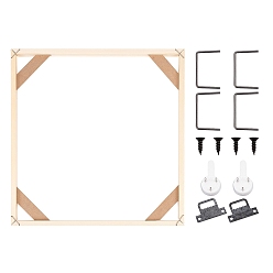 Black DIY Solid Wood Canvas Frame Kit, Wooden Art Frames, for Oil Painting & Wall Art, with Wood Stretcher Bars, Black, 402x23x11.5mm
