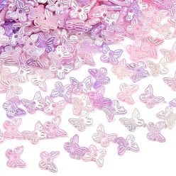 Сливовый Перламутровые бусины из пластика ABS с имитацией жемчуга, бабочка, два тона, слива, 10x11x3 мм, отверстие : 1.6 мм, Около 3333 шт / 500 г