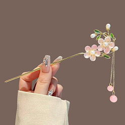 Flower Alloy Hair Sticks, Hair Accessories for Women & Girls, Flower, 180mm