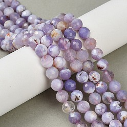 Аметист Нити бусин из натурального лавандового аметиста, круглые, граненые, 6 мм, отверстие : 0.8 мм, около 59 шт / нитка, 15.12''~15.24'' (38.4~38.7 см)