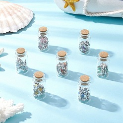 (52) Непрозрачная лаванда 7шт. натуральные драгоценные камни, целебные кристаллы, бутылки желаний, Драгоценные камни Викки для балансировки энергии, медитационной терапии, с сплава крыла, разноцветные, 42x22 мм