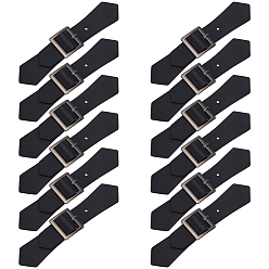 Черный Регулируемые пряжки из искусственной кожи, с пряжками из сплава, металлический черный , чёрные, 130x27 мм