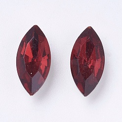 Светло-сиамский Имитация австрийского хрусталя горный хрусталь, класс А, задние и задние, лошадиный глаз , Light Siam, 6x3x2~2.5 мм