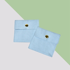 Светло-Синий Мешок из волокна, для подарочных пакетов с завязками для ювелирных изделий, квадратный, голубой, 8x8 см