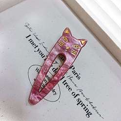 Темно-Красный Заколки для волос из кожи аллигатора в форме кошки из ацетата целлюлозы (смола), аксессуары для волос для девочек женщин, темно-красный, 73 мм