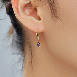 Фиолетовый Модные парные сверкающие серьги-кольца из стерлингового серебра с кубическим цирконием для повседневного ношения и вечеринок, золотые, фиолетовые, 925 мм