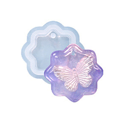 Звезда DIY силиконовые формы кулон, формы из смолы, для уф-смолы, изготовление ювелирных изделий из эпоксидной смолы, звезда, 50x50x8.5 мм, отверстие : 4 мм