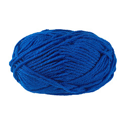 Dark Blue 25G Acrylic Fiber Yarns, for Knitting & Crochet, Round, Dark Blue, 2mm