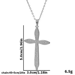 Серебро 304 текстурированные крестики из нержавеющей стали для женщин, серебряные, 17.72 дюйм (45 см)