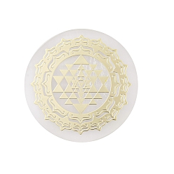 Triangle Flat Round Natural Selenite Slice Coasters, Reiki Stone for Chakra Balance, Crystal Healing , Triangle, 59.5~64x6.5~8mm
