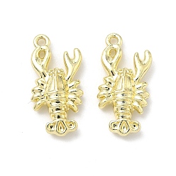 Light Gold Подвески из океанического сплава, креветки прелести, стойки покрытие, без кадмия, без никеля и без свинца, золотой свет, 21x10x4.5 мм, отверстие : 1.4 мм