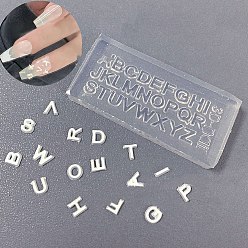 Letter A~Z Силиконовые формы для украшения ногтей своими руками, формы для литья смолы, для уф-смолы, изготовление изделий из эпоксидной смолы, прозрачные, Письмо ~ Z, 18x39x6 мм, внутренний диаметр: 4x1~4.5 мм
