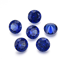 Синий В форме ромба кубического циркония указал назад кабошоны, граненые, синие, 10 мм