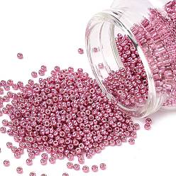 (RR4210) Duracoat Galvanized Hot Pink Миюки круглые бусины рокайль, японский бисер, 11/0, (rr4210) Duracoat оцинкованный ярко-розовый, 11/0, 2x1.3 мм, отверстие : 0.8 мм, Около 50000 шт / фунт