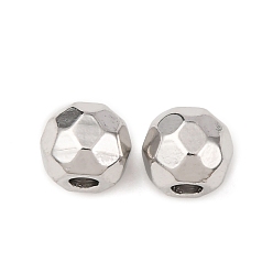 Нержавеющая Сталь Цвет 304 из нержавеющей стали бусы, футбол, цвет нержавеющей стали, 6x5 мм, отверстие : 1.8 мм
