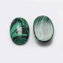 Малахит Окрашенные овальные синтетические малахитовые кабошоны, 30x22x7 мм