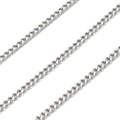 Платина 316l хирургические цепи из нержавеющей стали, несварные, с катушкой, платина, 4x3x0.8 мм