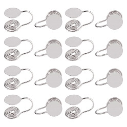 Платина 16шт. латунная спиральная фурнитура для амбушюров, украшения из проволоки для непроколотых ушей, платина, 16 мм