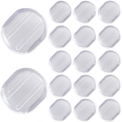 Прозрачный 120комфортные силиконовые подушечки для сережек, клипсы на подушечки для сережек, для клипсы, прозрачные, 10x9x2 мм, отверстие : 8.5x1 мм