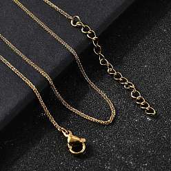 Золотой 1.2мм 304 ожерелья из нержавеющей стали с цепочкой из пшеницы для мужчин, золотые, 17.72 дюйм (45 см)