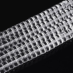 Прозрачный Прозрачные стеклянные бусины, плоско-круглые, прозрачные, 4~4.5x3 мм, отверстие : 0.5~0.8 мм, около 126~129 шт / нитка, 14.57~14.96'' (37~38 см)